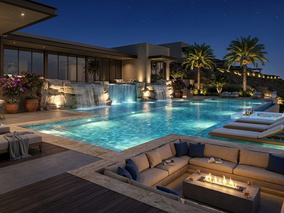 turf around pool